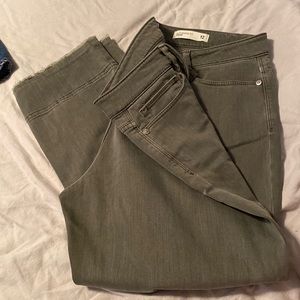 Jjill cropped green jeans size 12